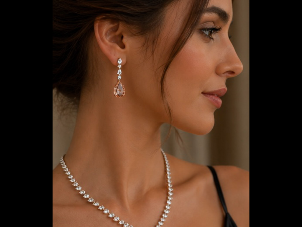 Parure Élégance Rosée – Dorée à l’Or Fin 18 ct