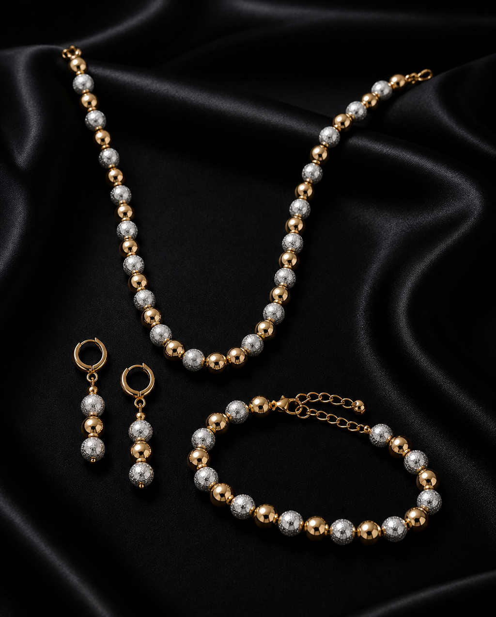 Parure Perles – Doré à l’Or Fin 18 Carats