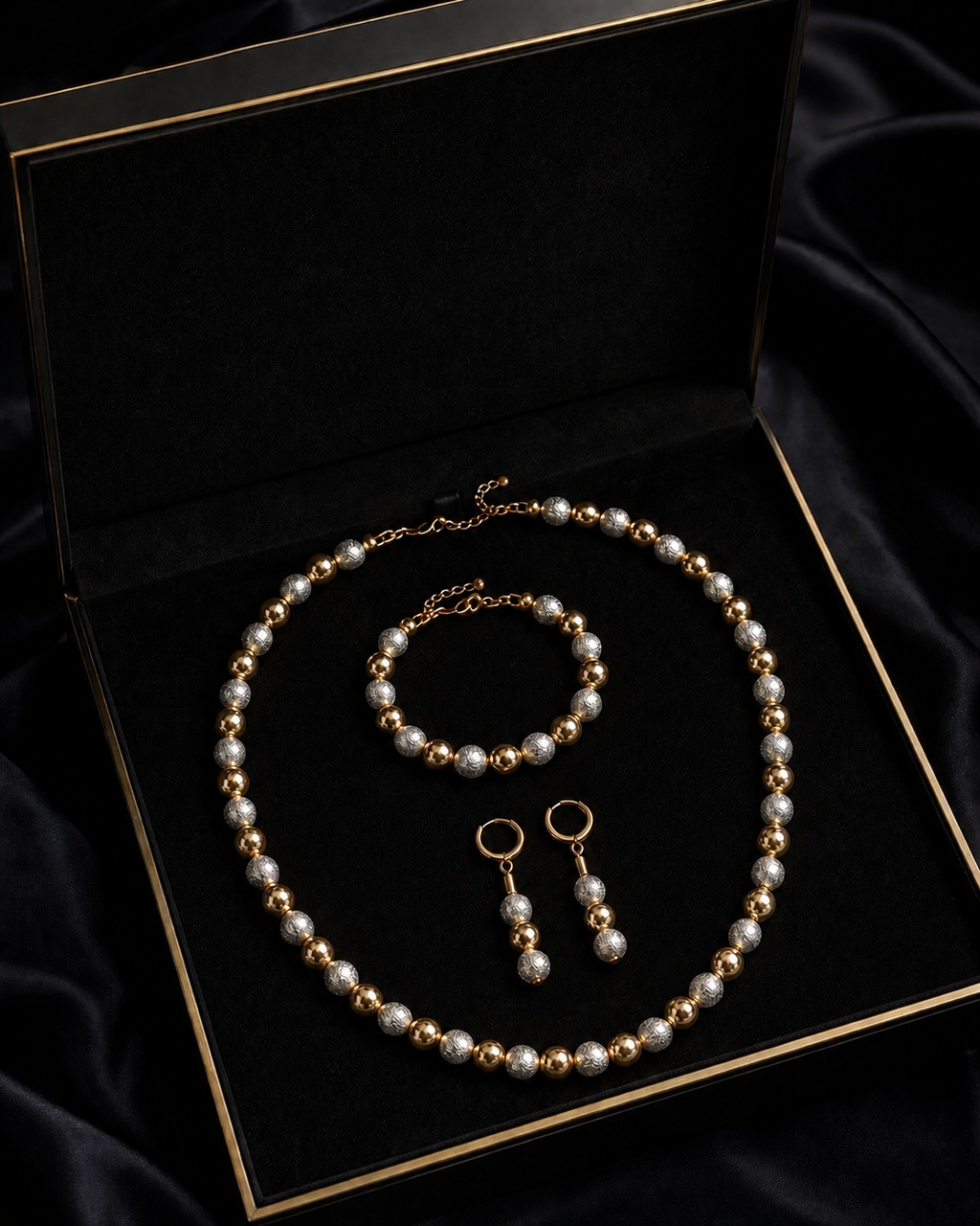 Parure Perles – Doré à l’Or Fin 18 Carats