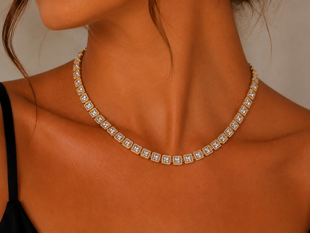 Collier Quartz Carré
