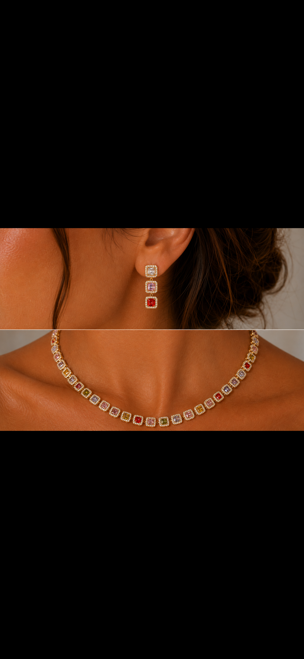 Collier Quartz Carré