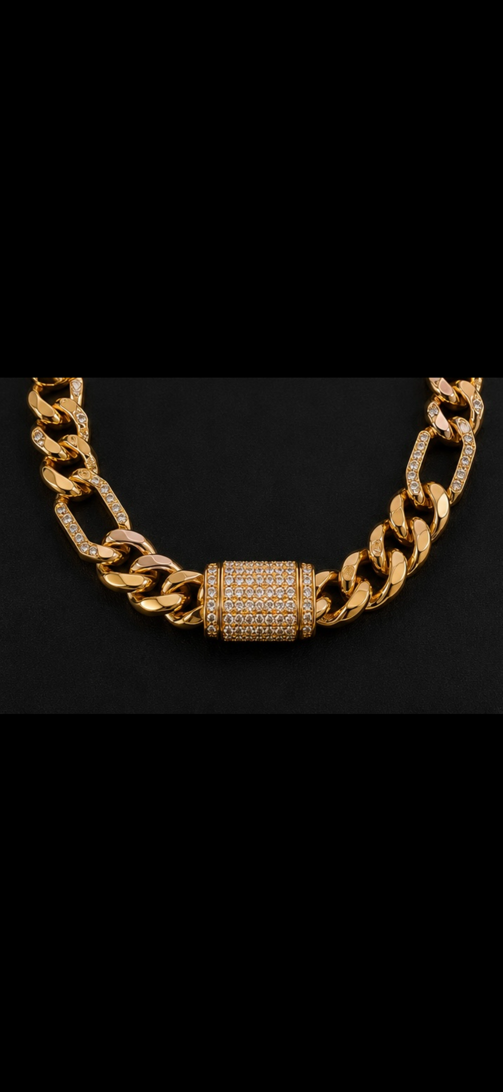 Chaîne Éclat Urbain – Ensemble doré à l’or fin 18K