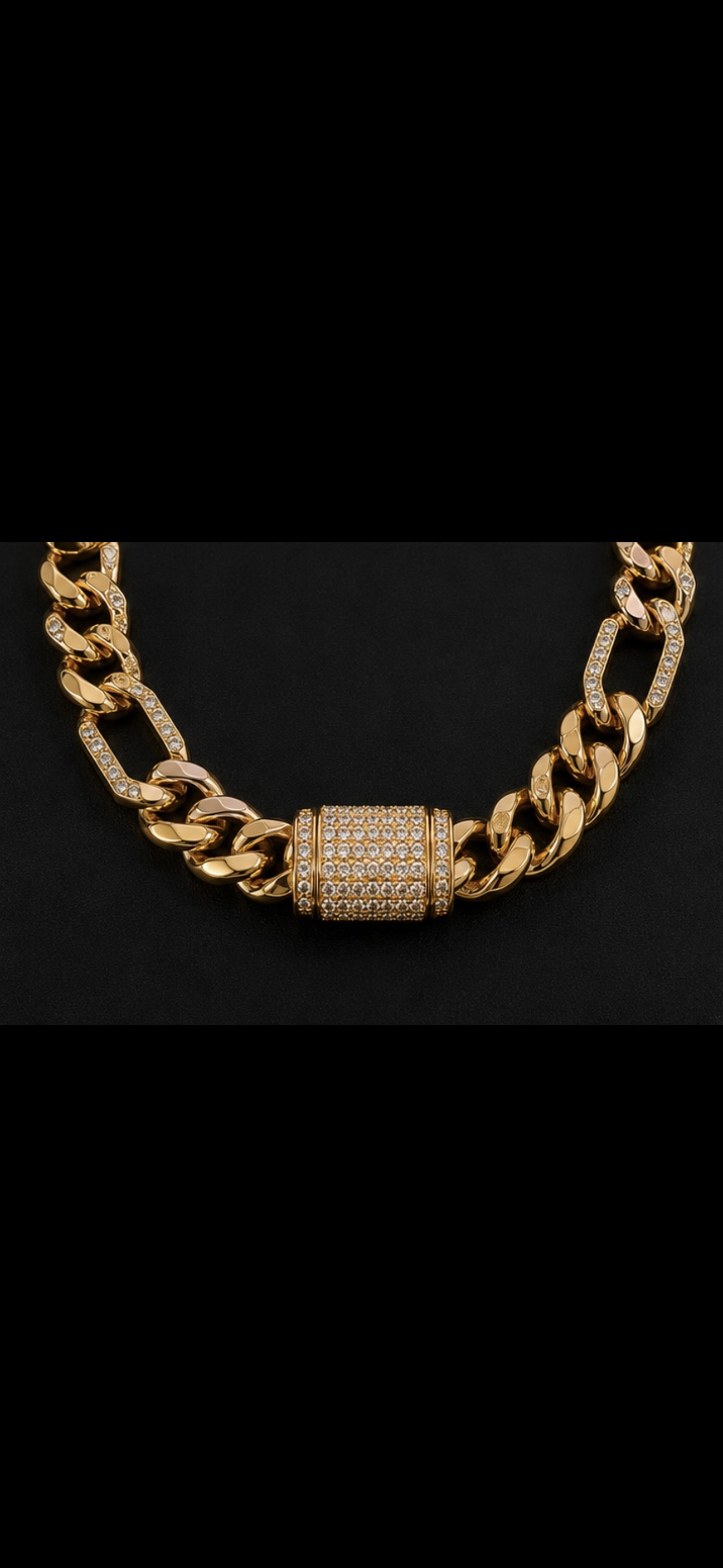 Chaîne Éclat Urbain – Ensemble doré à l’or fin 18K