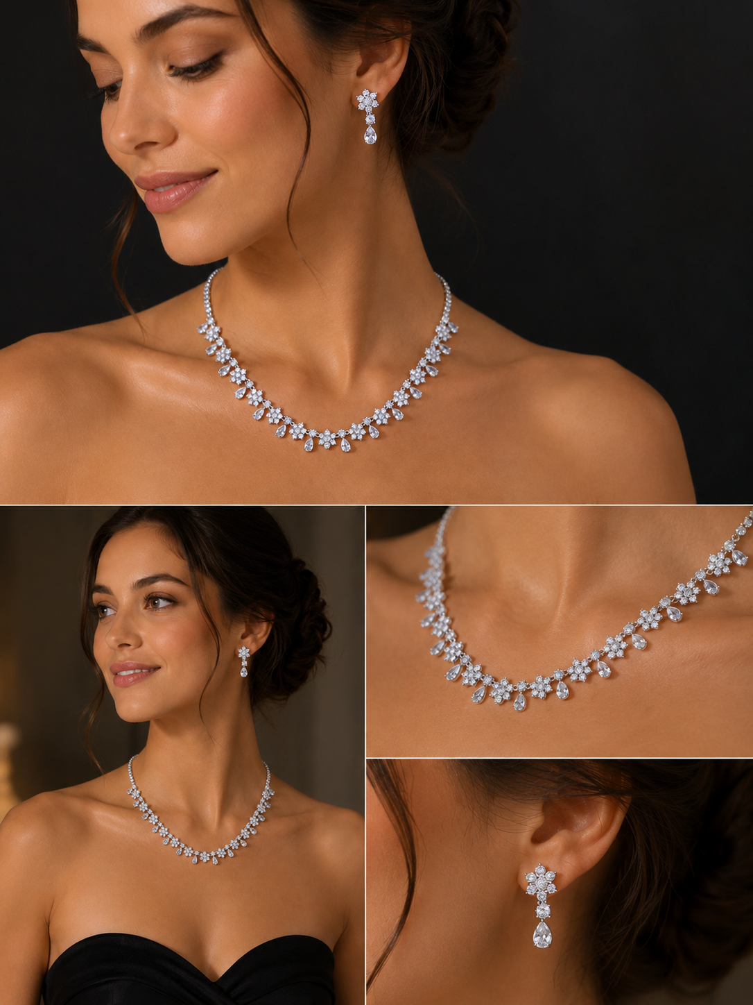 Éclat Floral – Collier & Boucles d’Oreilles